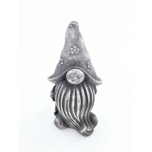 Садовая фигура Гном монохром полистоун 19x9 см