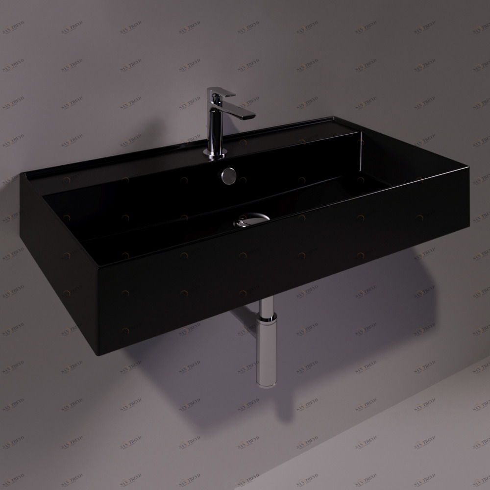 AG81NERO Подвесная раковина настенная прямоугольная Simas Agile черная