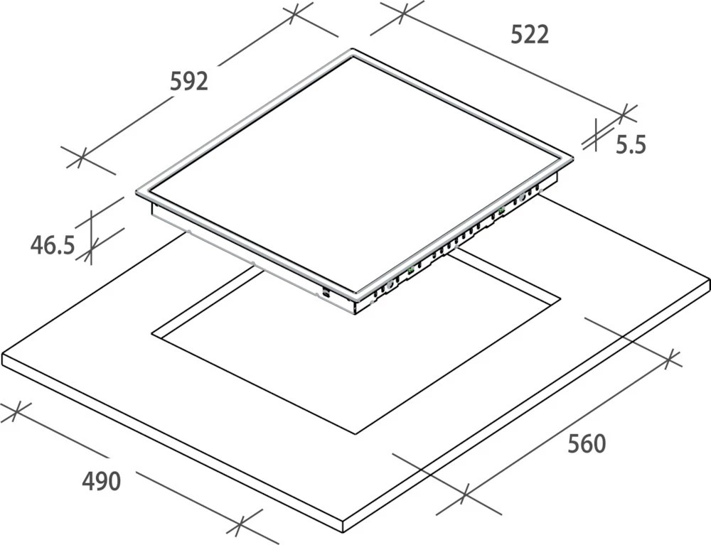 1242239 Электрическая варочная поверхность Candy CH64BVT STDN-0011067 - Вид №4