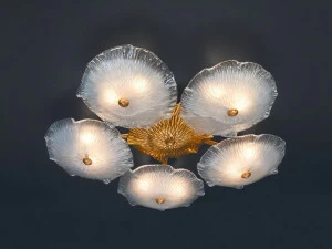 Serip Бронзовый потолочный светильник ручной работы Nenufar Pl318/10