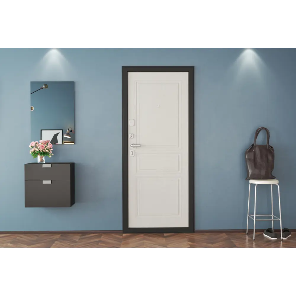 Дверь входная металлическая Премиум Плюс 99x205 см правая дуб белый DOORHAN STLM-2210046 - Вид №5