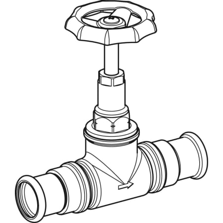 94863 Запорный вентиль Geberit Mapress прямой Geberit  - Вид №1