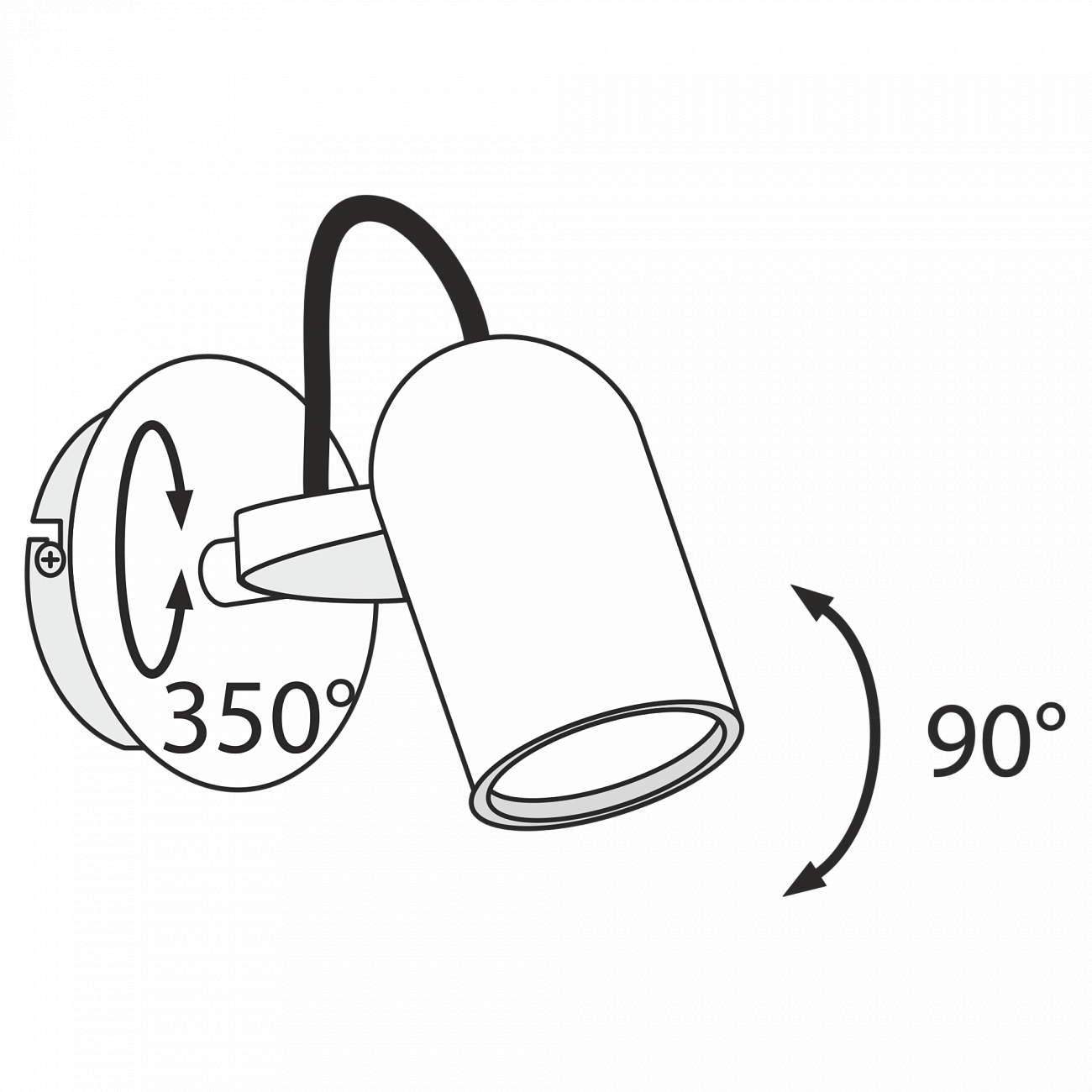 Светодиодный спот настенный никелевый Technical Alcor 01-N TECHNICAL CEILING & WALL 00-3957519 Никель  - Вид №3