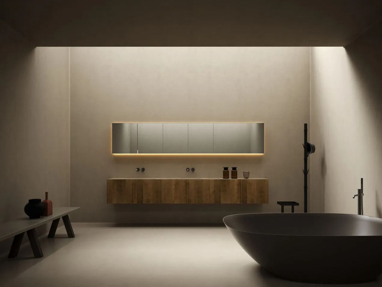 Деревянная секционная одиночная подвесная раковина Inbani Paral ARCH-00055428 - Вид №2