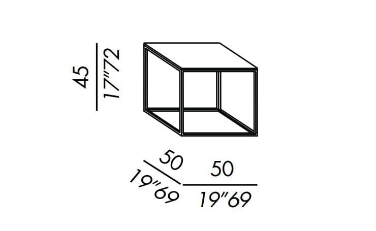 Квадратный металлический журнальный столик Meridiani Hardy ARCH-00142785 - Вид №5