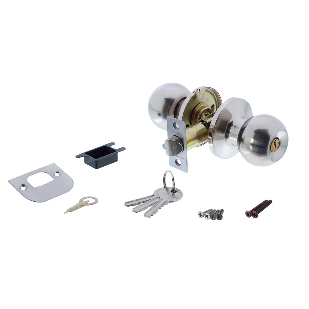 Ручка-кноб 607 SN ET SN, с ключом, цвет матовый никель PALLADIUM STLM-2060103 - Вид №1