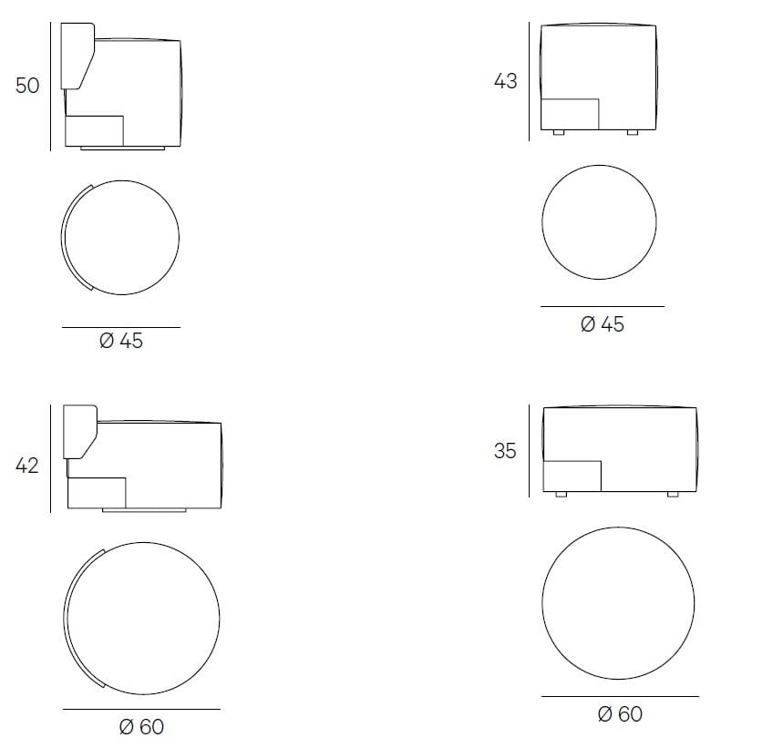 Круглый пуф из ткани Henge GELLY ARCH-00134383 - Вид №4