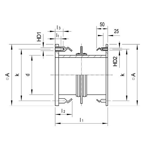 SANIT 304040511 Встраиваемый PP, прямой односторонний фланец мембраны зажимного кольца, втулки анкеров V4A  - Вид №1