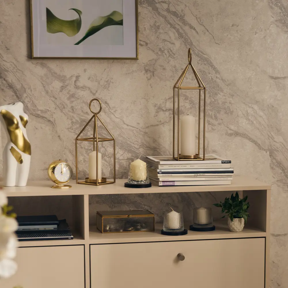 Подсвечник металл 41.6 см цвет золотой Santreyd STLM-2085081 - Вид №5