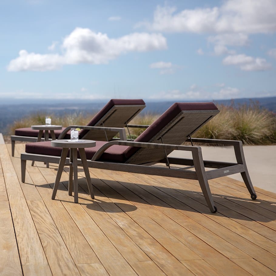 Садовая кровать из тикового дерева с подлокотниками JANUS et Cie Альпинарий ARCH-00107013 - Вид №3