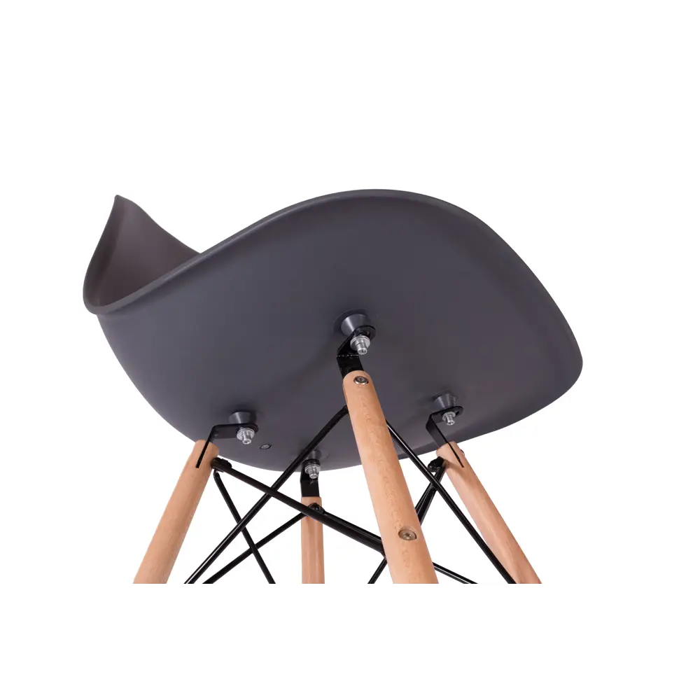 Стул Fitz STF-03-02 47x45x43 см ножки дерево/коричневый сиденье полипропилен цвет темно-серый Santreyd STLM-2174059 - Вид №5
