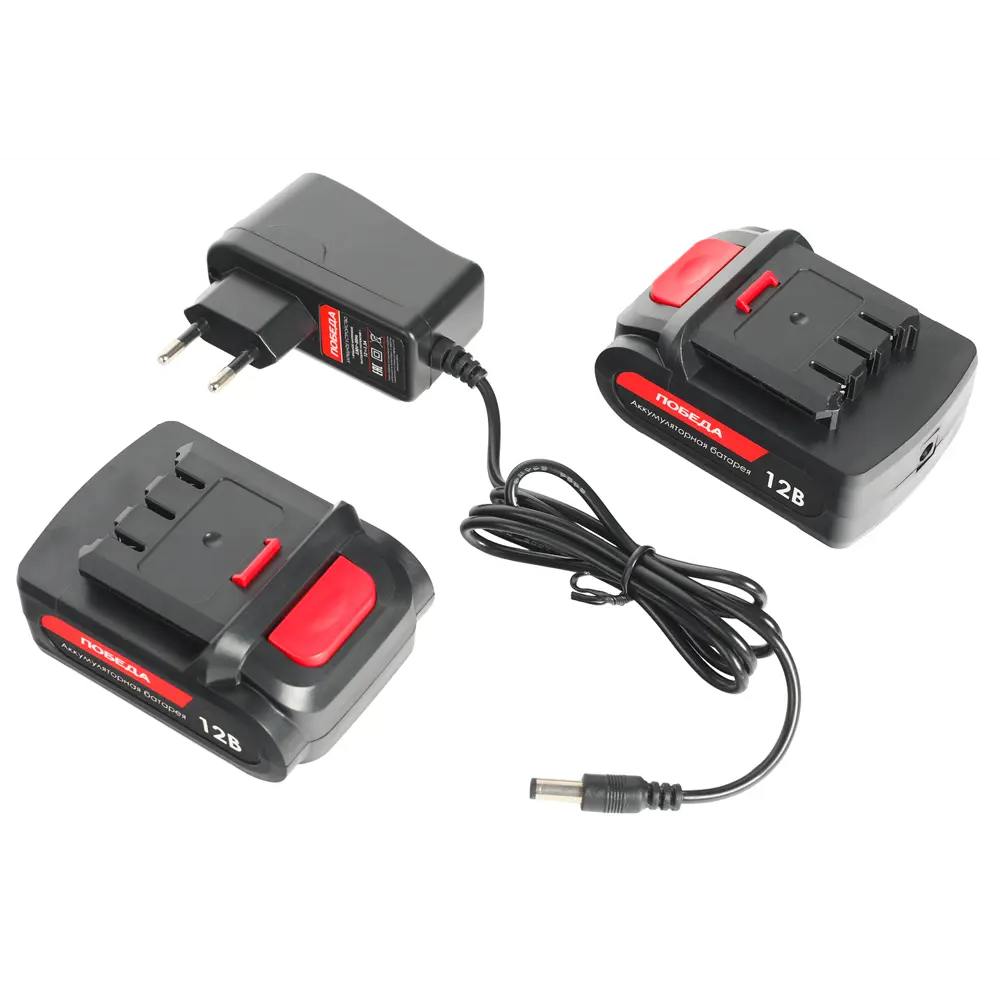 Дрель-шуруповерт аккумуляторная Победа ДА-12/2, 12 В Li-ion 2x2 Ач STLM-2186994 - Вид №7