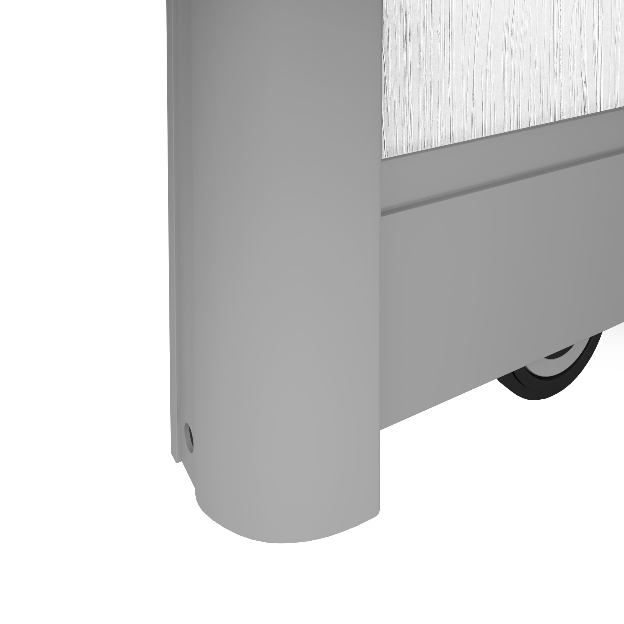 SPACEO Дверь-купе раздвижная белый ясень с алюминиевым профилем 82335357 STLM-0024798 - Вид №3