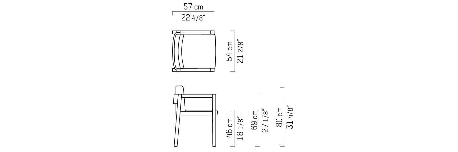 Кожаный стул с подлокотниками Piet Boon WIETSE ARCH-00111280 - Вид №6