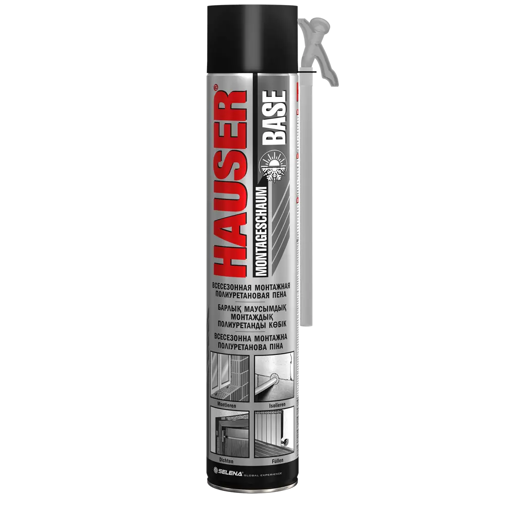 Пена монтажная пистолетная Hauser Base всесезонная 400 мл Santreyd STLM-2188305