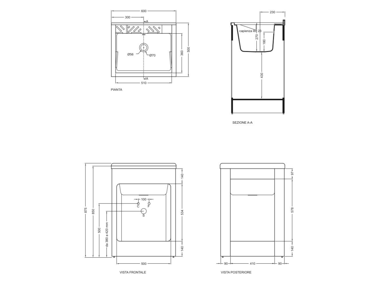 Шкаф для белья из АБС-пластика с дверцами на открытом воздухе COLAVENE Лавакрил ARCH-00015149 - Вид №10
