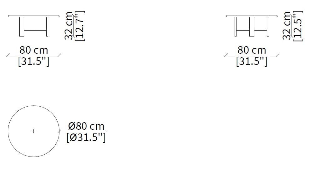 Круглый журнальный столик в seminato Frigerio Mocki ARCH-00050325 - Вид №5