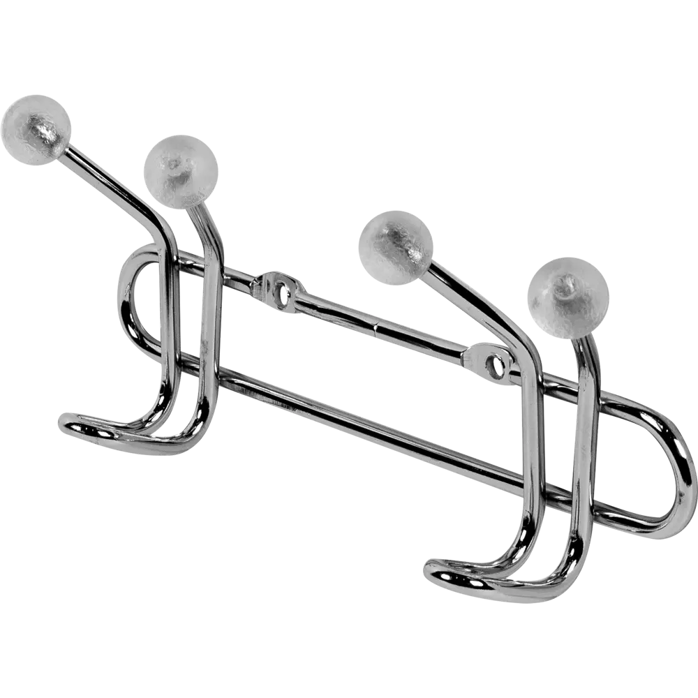 Планка 2 крючка 15.5 см пластик цвет хром Santreyd STLM-2139279