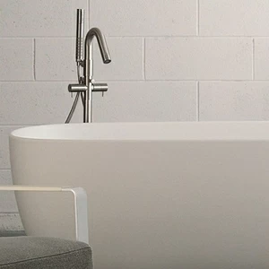 Toscoquattro Смеситель для ванны напольный двухвентильный Rubinetteria нерж.сталь