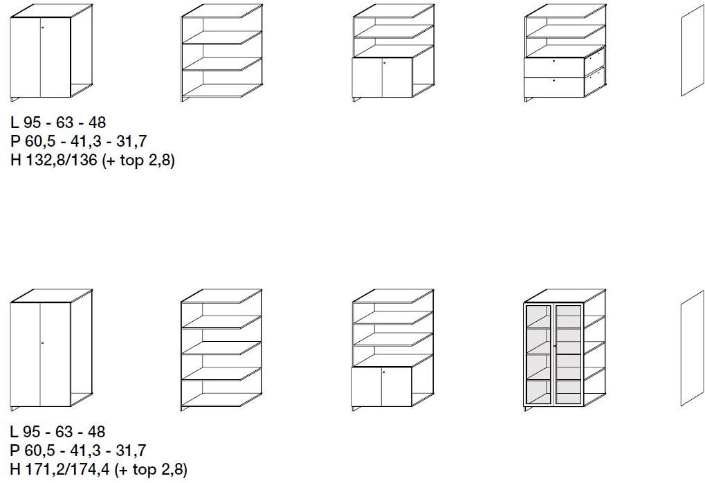 Citterio Высокий офисный шкаф с распашными дверцами sun-id-1346369 - Вид №4