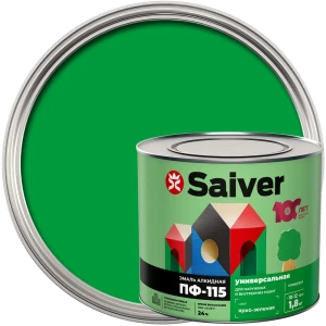 Эмаль ПФ-115 Saiver Lux глянцевая цвет ярко-зеленый 1.8 кг 83402302 STLM-2104247