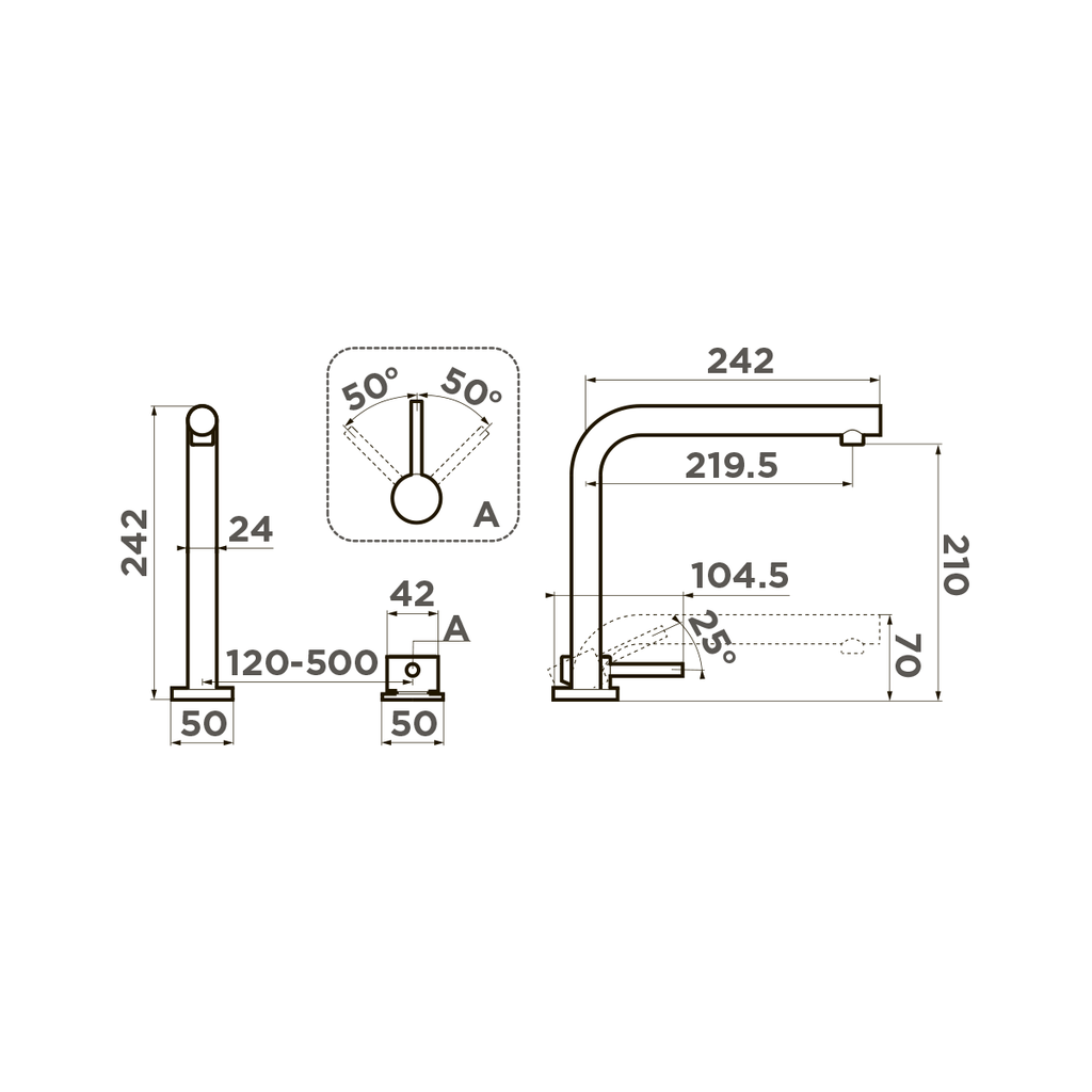 Смеситель для кухни Nara GB OMOIKIRI 4994370 - Вид №3