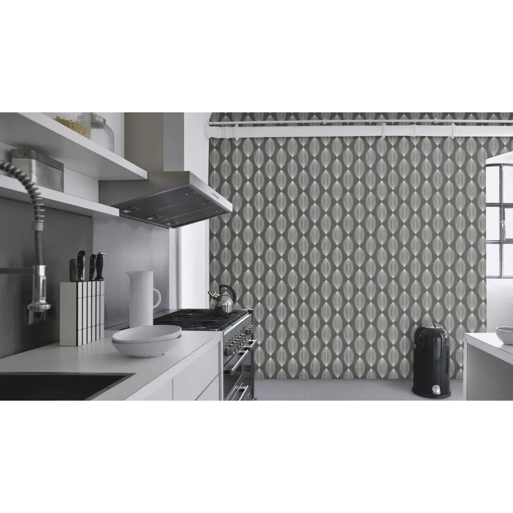 Обои бумажные Rasch Freja чёрные 0.53 м 200553 STLM-2139414 - Вид №3