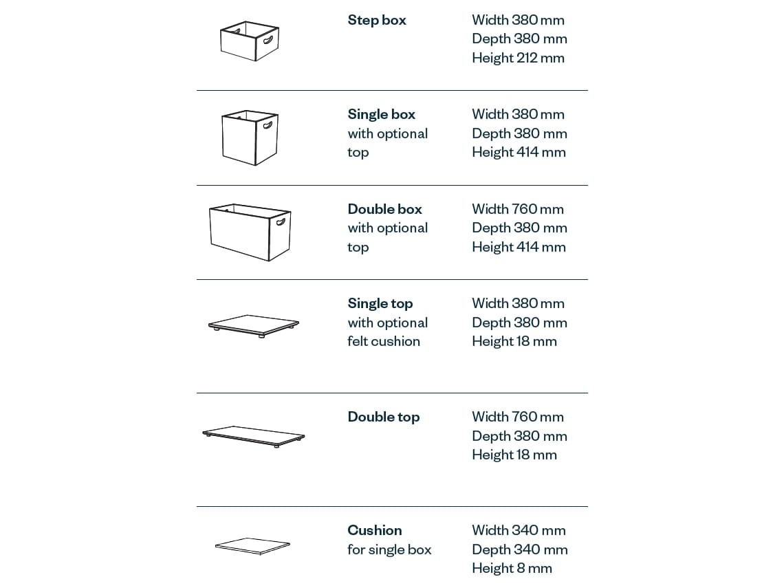 Прямоугольный пуф переработанного материала контейнер Haworth TIJO ARCH-00079248 - Вид №7