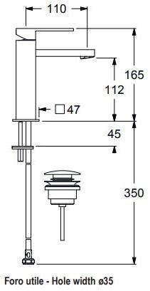 GUGLIELMI Смеситель для раковины на столешницу, одно отверстие G&g Fbgg65507, fbgg65504 - Вид №7