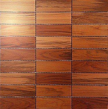 Мозаика и 3D панели из дерева Da Vinci Мозаика 9x3 032 Тик Селект (Гладкая) 324х324 мм 1301100032 - Вид №1