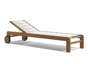 Садовая кровать с откидной спинкой textilene с колесами