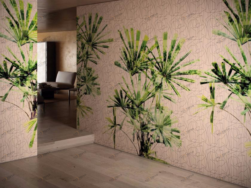 GLAMORA Моющиеся виниловые обои с цветочными мотивами Geometric sun-id-1432348