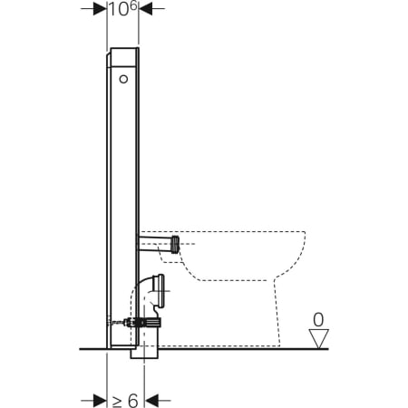 131.201.SI.5 Сантехнический модуль Geberit Monolith Plus для напольного унитаза, 101 см, передняя обшивка из стекла Geberit  - Вид №3
