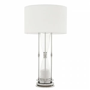 Настольная лампа Hourglass от Eichholtz 109288 EICHHOLTZ ИНТЕРЬЕРНЫЕ 062116 Белый;прозрачный