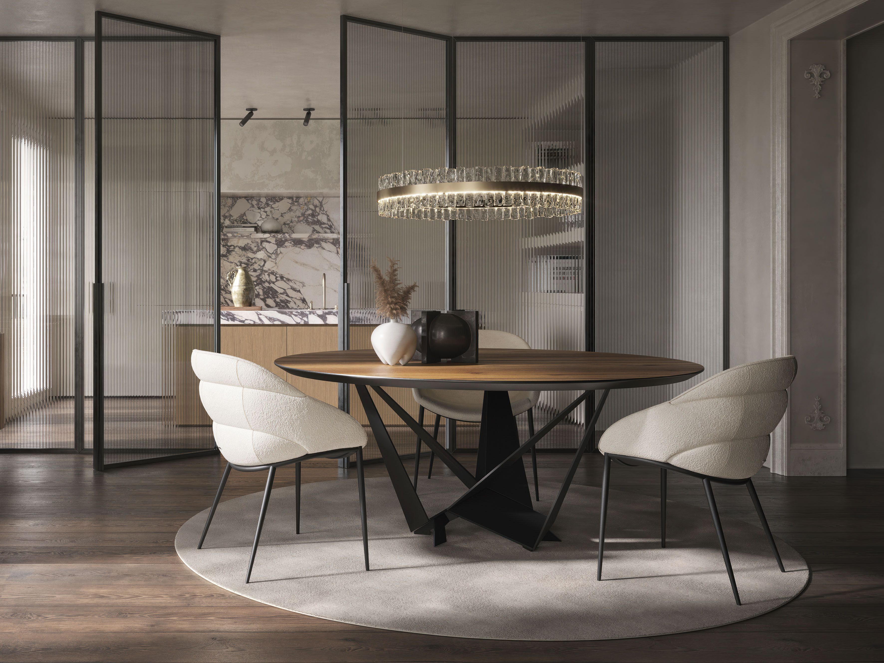 Круглый деревянный стол Cattelan italia Скорпио ARCH-00055122 - Вид №1