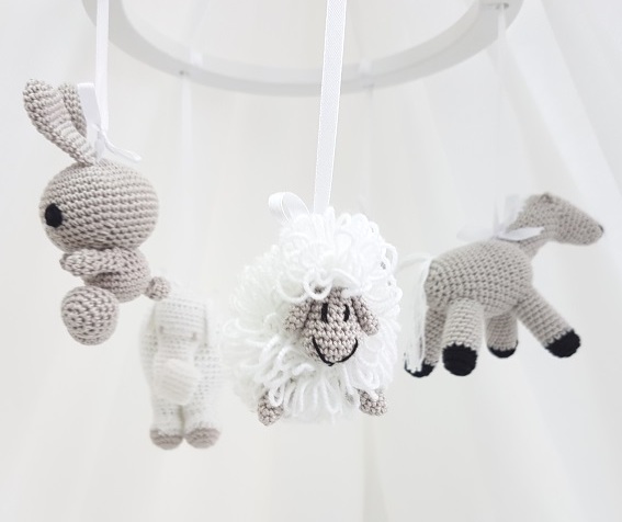 Мобиль на кроватку "Ассорти" серый ELLIPSE  351686 Белый;серый Santreyd  - Вид №1