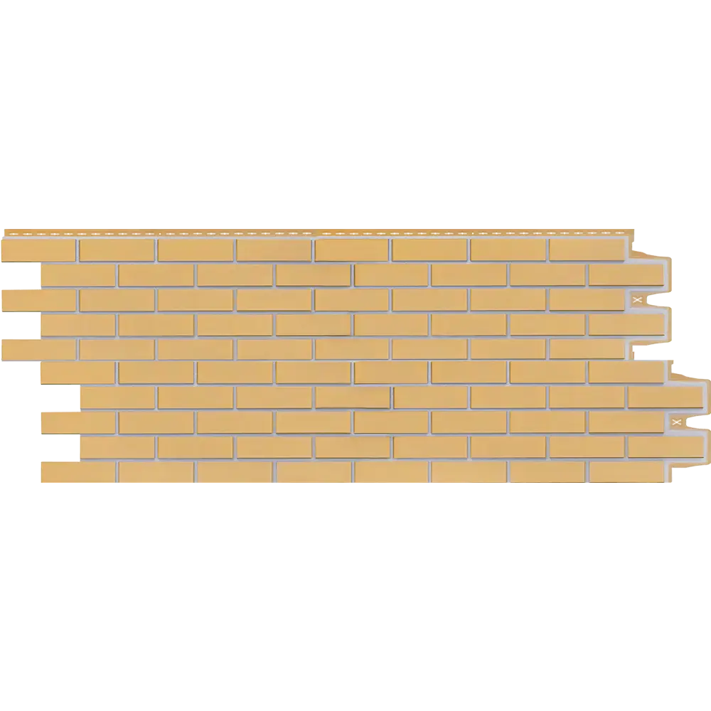 Фасадная панель Grand Line 417x1105 мм кирпич горчичный 0.38 м² STLM-2107954 - Вид №1