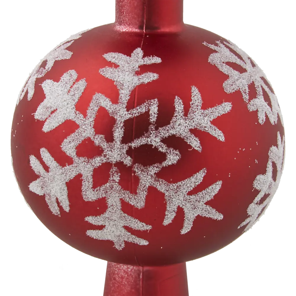 Верхушка на елку Christmas Красная со снежинками h32 см Santreyd STLM-2071322 - Вид №2