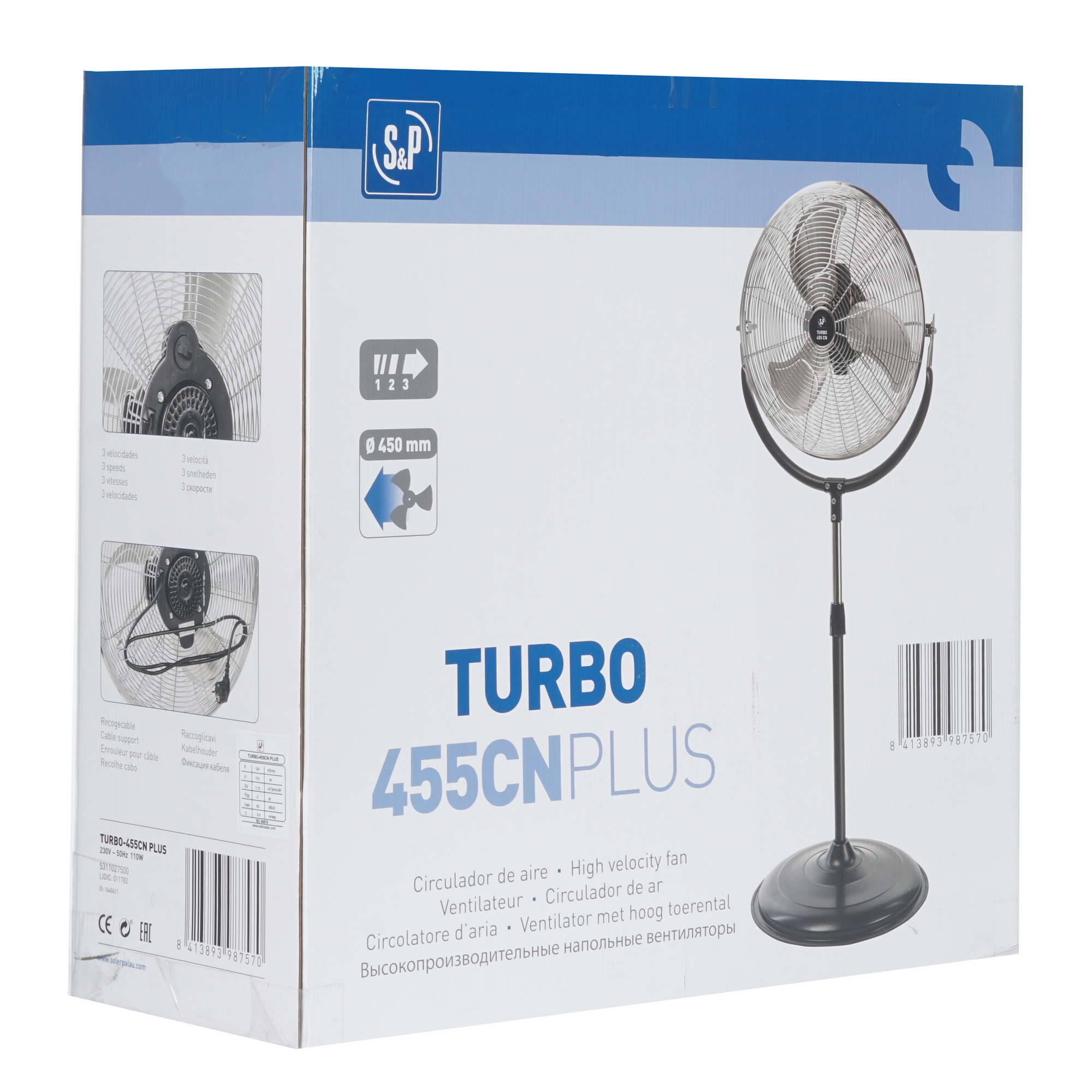 1300707 Вентилятор Soler&Palau Turbo-455 CN PLUS  серебристый SOLER & PALAU STDN-0077002 - Вид №6