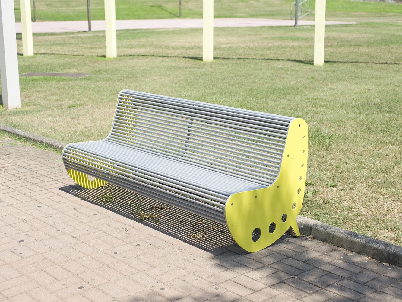 Окрашенная металлическая скамья со спинкой Fi.Ma ARCH-00014450