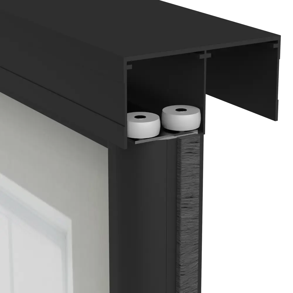 Дверь-купе KONSENSA 225.5x70.4 см с зеркалом профиль черный STLM-2020388 - Вид №3