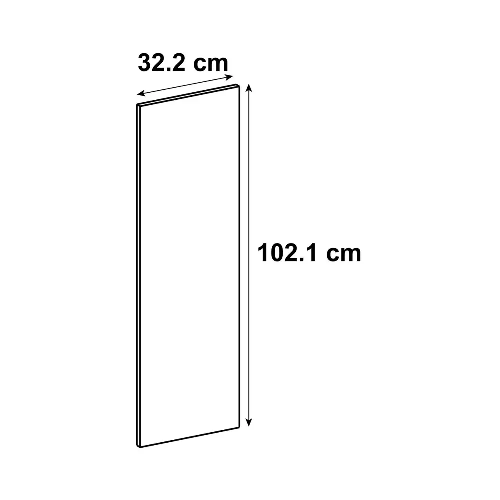Фасад для кухонного шкафа Пласт 32.8x102.1 см Delinia ID ЛДСП цвет серый STLM-2189435 - Вид №4