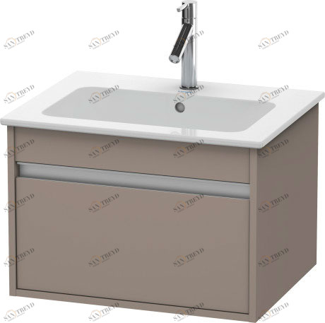 KT641804343 Тумбочка подвесная Ketho #KT6418 600 x 475 мм Базальт матовый, декор Duravit