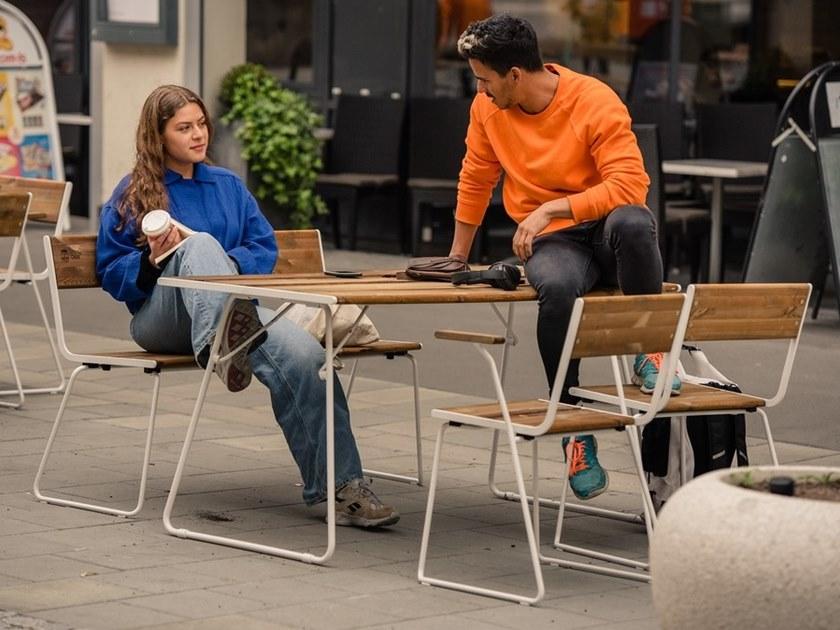 VESTRE Скамья из стали и дерева со спинкой April go sun-id-1474803 - Вид №4