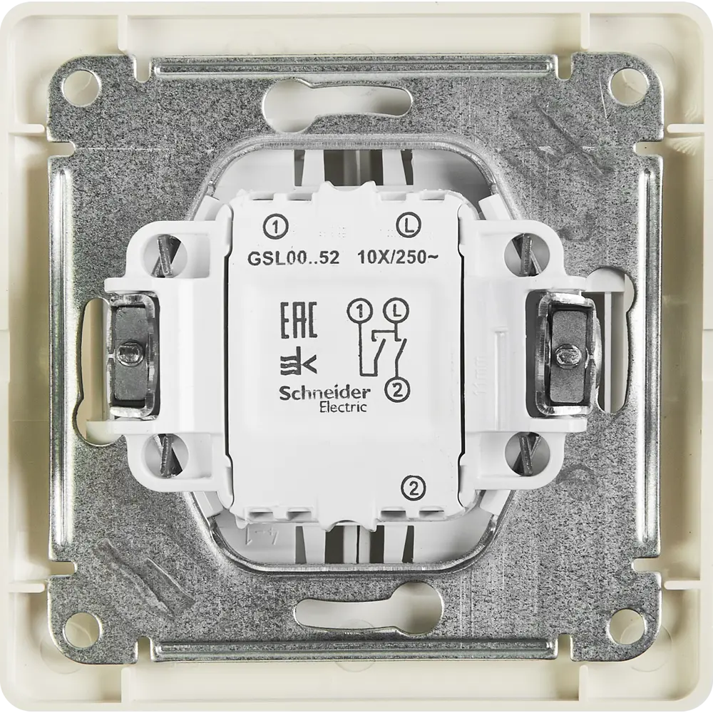 Выключатель встраиваемый Systeme Electric Glossa 2 клавиши цвет молочный STLM-2086009 - Вид №2