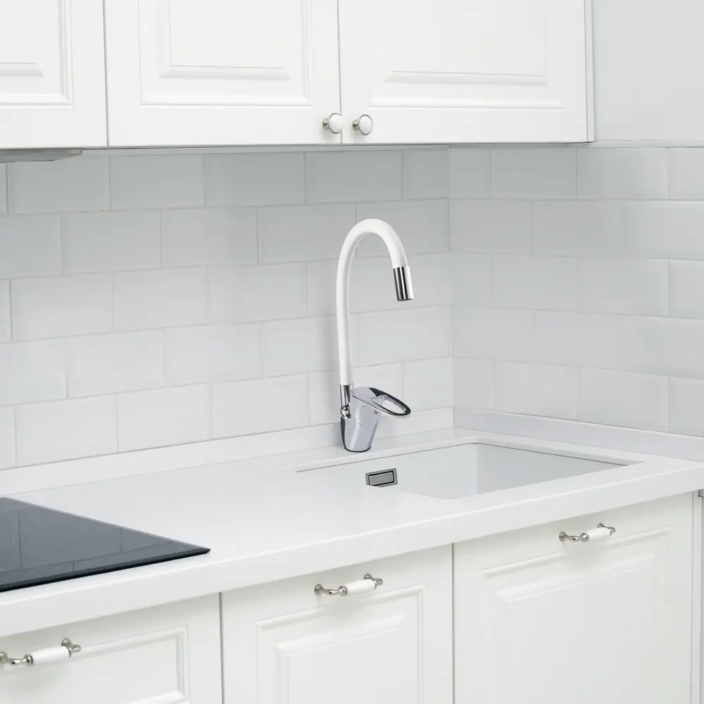 Santreyd Siena - кухонный смеситель с гибким изливом в белом цвете 83580739 PV-2021w STLM-0042090 - Вид №7