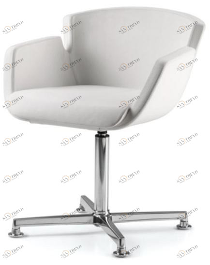 TALIN 4-спицевое кожаное кресло с подлокотниками для залов ожидания Nubia sun-id-1510621