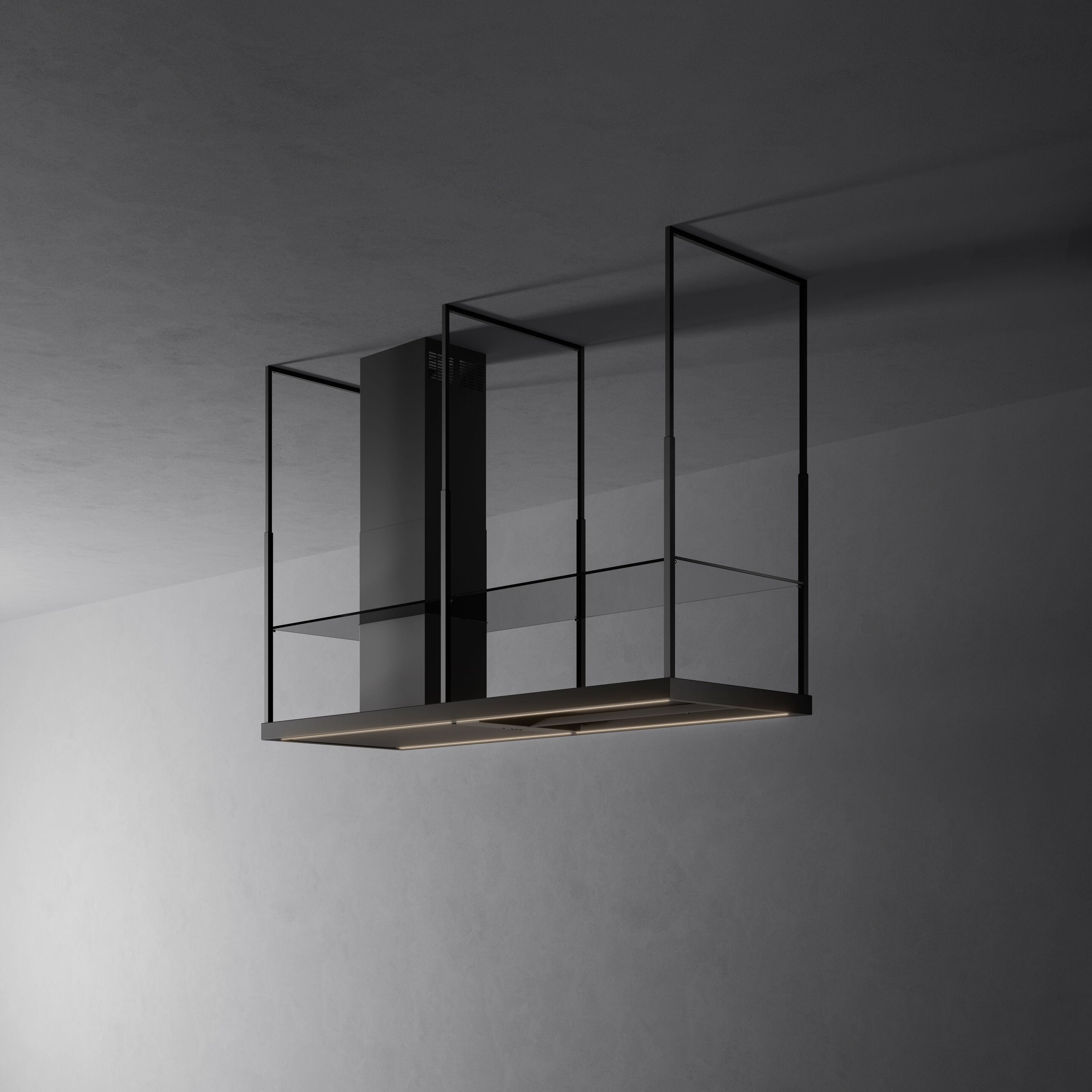 Окрашенная стальная островная вытяжка со встроенным освещением Falmec дизайн ARCH-00072190 - Вид №1