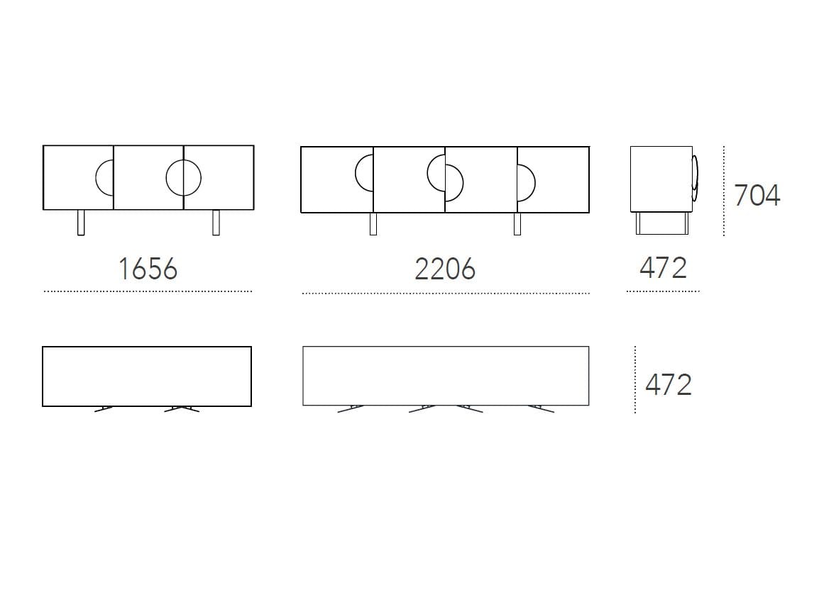 Окрашенный металлический шкаф с распашными дверями Ronda Design ZEA ARCH-00122222 - Вид №3