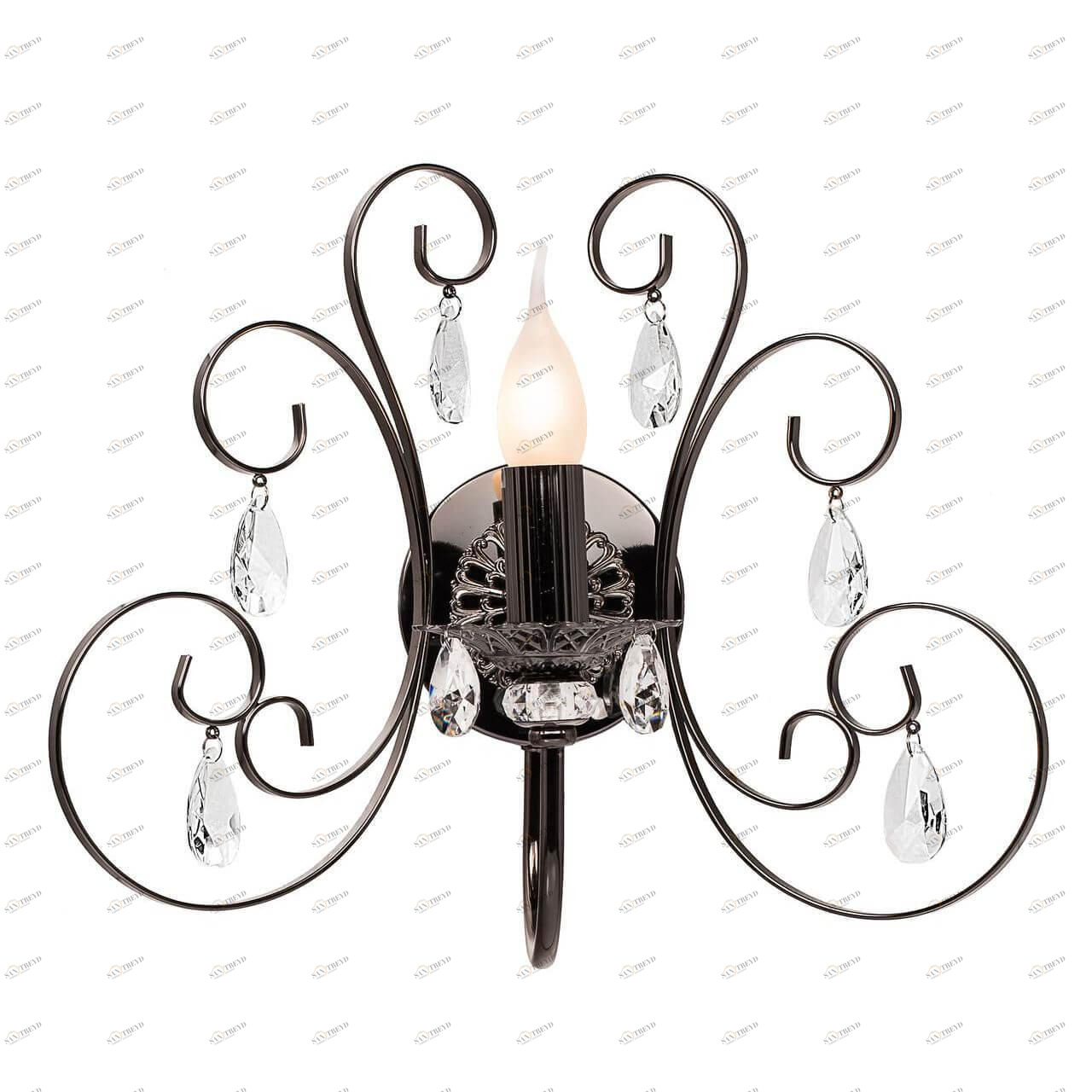 Бра настенное черное Silver Light Vienna 155.49.1 SILVER LIGHT СВЕЧА 00-3928091 Черный 